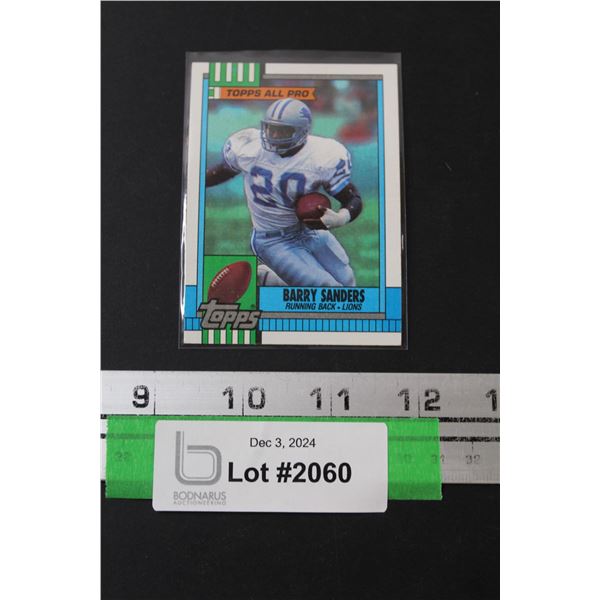 Topps Barry Sanders Rookie 1990 Football Card