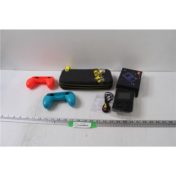 Pokemon Nintendo Switch Lite Case & Controller Holders (Off-Brand) & Mini "Gameboy" Handheld Game - 