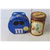 Image 2 : (2) M&M Tins & Cookie Jar 7.75" Tall