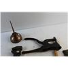 Image 2 : Wrenches, Paper Punch, Oil Can, Vintage Door Handle, Horse Brush and Misc.