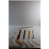 Image 1 : (6) WHL Miniature Hockey Sticks- Wheat Kings, Pats, Cougars, Rockets, Warriors, and Team Canada