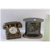 Image 8 : Glass Plates, Napkin Holders, Water Bottle, Quick Whisk and Desk Clocks, - As Is