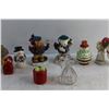 Image 3 : Christmas Ornaments, Salt & Pepper Shakers and Glass Vinegar Bottle