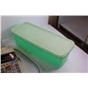 Image 8 : Glass and Ceramic Trays, Ombre Plastic Cups, Tupperware Container, Sharp Calculator/Printer and Misc