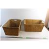 Image 1 : (2) Woven Baskets 17'' x 8''