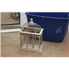 Image 2 : * Decorative Bird Cage, Large Plastic Tote and Mirror