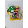 Image 3 : (3) M&M Candy Memorabilia pieces/ Collectibles, Dish, M&M Candy Plastic Strung Decorations, Misc.