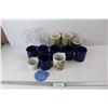 Image 1 : (13) Various Coffee Cups/ Wine Glasses, Lid For Small Round Container