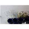 Image 4 : (13) Various Coffee Cups/ Wine Glasses, Lid For Small Round Container