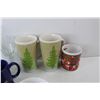 Image 5 : (13) Various Coffee Cups/ Wine Glasses, Lid For Small Round Container