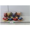Image 1 : (4) M&M NHL Plastic Containers, (4) M&M Toys