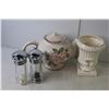 Image 3 : Bride & Groom Champagne Glasses, Ceramic Teapot, Misc.