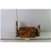 Image 1 : (2) Ceramic Bunny Figurines & Wood Box