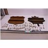 Image 1 : (2) Souvenir Spoon Wooden Wall Plaques With 31 Spoon Collection