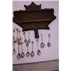Image 2 : (2) Souvenir Spoon Wooden Wall Plaques With 31 Spoon Collection