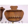 Image 2 : (2) Souvenir Spoon Wooden Wall Plaques With 33 Spoon Collection