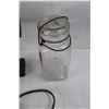 Image 3 : Vintage 1 Quart Canning jar, Metal Desk Lamp, Cord Is Taped- As Is