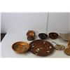 Image 3 : (3) Wood Coasters, Bowl, Decorative Plate, Misc.
