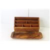 Image 3 : (3) Wood Home Decor Items