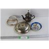 Image 1 : Lot Of Dishes, Cup And Saucer, Plated Teapot, Made In Occupied Japan Candy Dish, Misc.