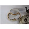 Image 3 : Lot Of Dishes, Cup And Saucer, Plated Teapot, Made In Occupied Japan Candy Dish, Misc.