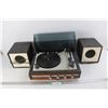 Image 1 : Electrohome Record Player, 14'' x 10'' x 3'' - Powers On w/ Pair Of Speakers
