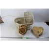 Image 1 : (5) Wicker Baskets w/ Baby Carriage, 15'' tall