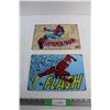Image 1 : Spider Man and The Flash Signs 12'' x 8''