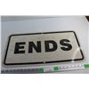 Image 1 : Ends Road Sign 24'' x 12''
