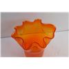 Image 2 : Orange Art Glass Vase