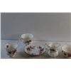 Image 3 : Porcelain Royal Albert "Lavender Rose" Saucer & Tea Cup Set, Cream & Sugar Set and Serving Oval Plat