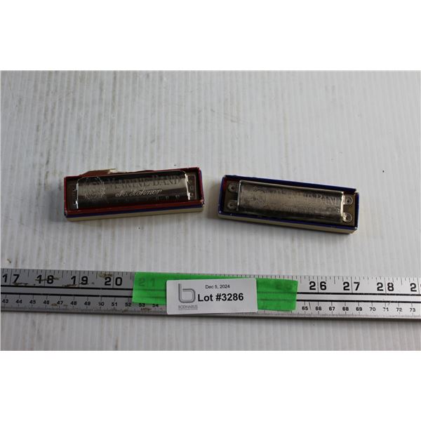 (2) Vintage Marine Band Harmonicas