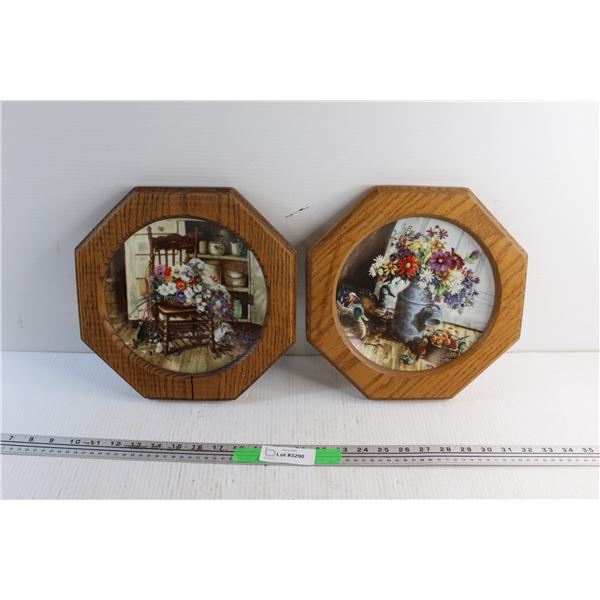 (2) Framed Decorative Plates
