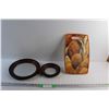 Image 1 : (2) Framed Mirrors and Cutting Board