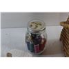 Image 3 : Woven Basket and Sewing Supplies