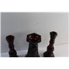 Image 2 : (3) Avon Red Cape Cod Glass Candle Holders