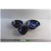 Image 1 : (3) Art Blue Ceramic Bowls