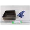 Image 1 : Small Record Salesman Sample Anvil, 2'' x 5'', Square Shaped Ashtray, 5.5'' x 5.5'' x 2''
