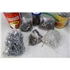 Image 3 : Lot Of Various Nails/ Screws, Vintage Edwards Coffee Tin, Misc.