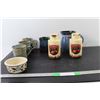 Image 1 : (3) Mugs, Pitcher, (2) Strawberry Jars,