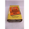 Image 3 : Vintage Tin - Pure Boiled Linseed Oil - Empty 12.5" Tall