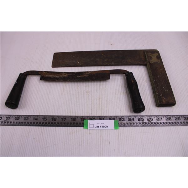 Vintage Carpenter's Square, Vintage Draw Knife