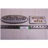 Image 1 : Vintage Stewart and Western Queen Cookstove Name Plates