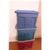 Image 1 : *(3) Plastic Storage Bins 24" x 16" x 16.5" With Lids