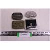 Image 1 : (4) Metal Belt Buckles (Nixon, Flexicoil, Crosman, Potash)