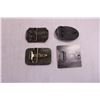 Image 2 : (4) Metal Belt Buckles (Nixon, Flexicoil, Crosman, Potash)