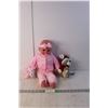 Image 1 : Baby Girl Doll 19" Tall & Mouse Stuffie