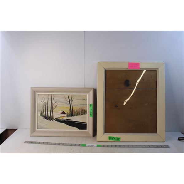 Frame 20.5" x 17.5" & Painting 13.25" x 17.25"