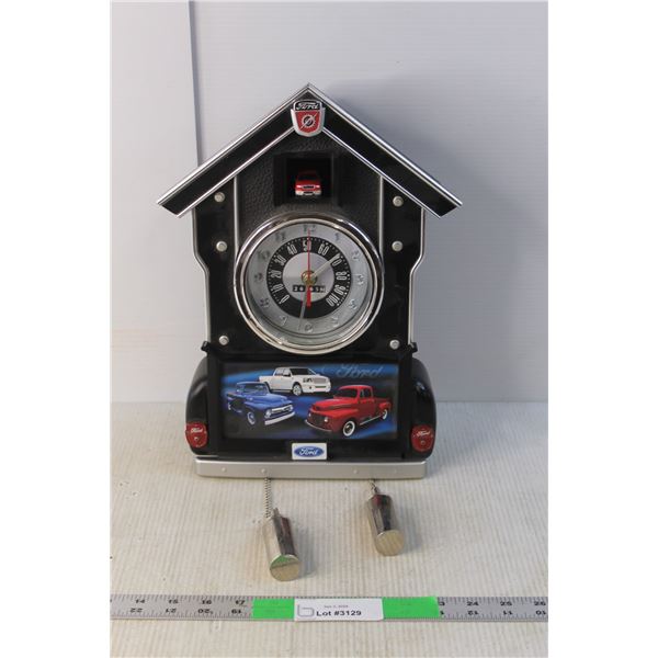 Ford F-Series Cuckoo Clock 14" Tall x 3.75" Wide