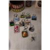 Image 2 : (8) Vintage Tin Containers, (10) Keychains, (3) Ashtrays, Misc.